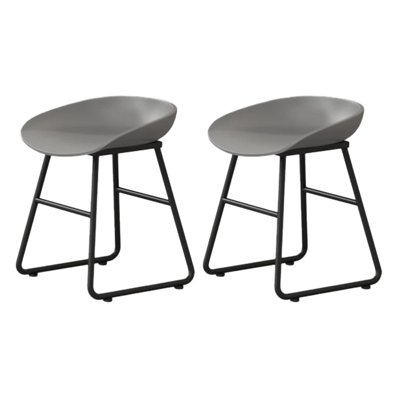 Modern Milk Tea Shop Footrest Barstool Matte Finish Plastic Stool