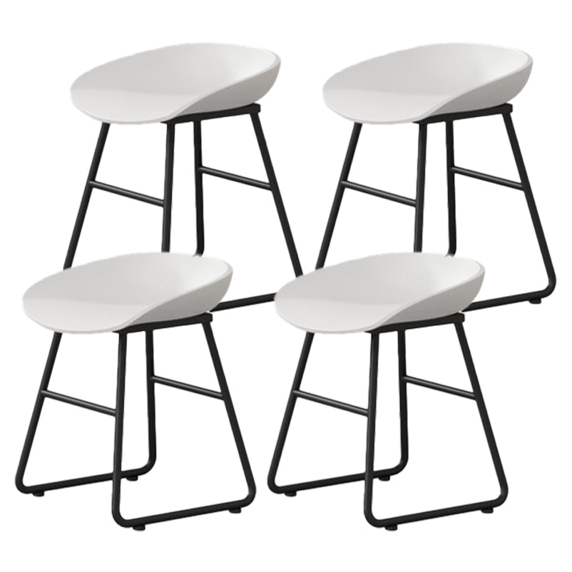 Modern Milk Tea Shop Footrest Barstool Matte Finish Plastic Stool