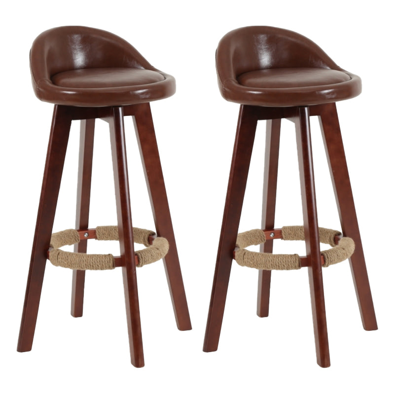 Scandinavian Matte Finish Upholstered Counter Height Stool Footrest Home Barstool