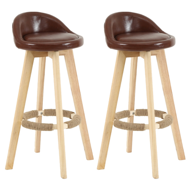 Scandinavian Matte Finish Upholstered Counter Height Stool Footrest Home Barstool