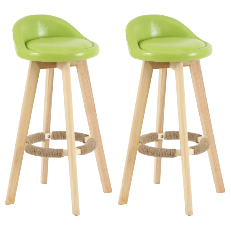 Scandinavian Matte Finish Upholstered Counter Height Stool Footrest Home Barstool