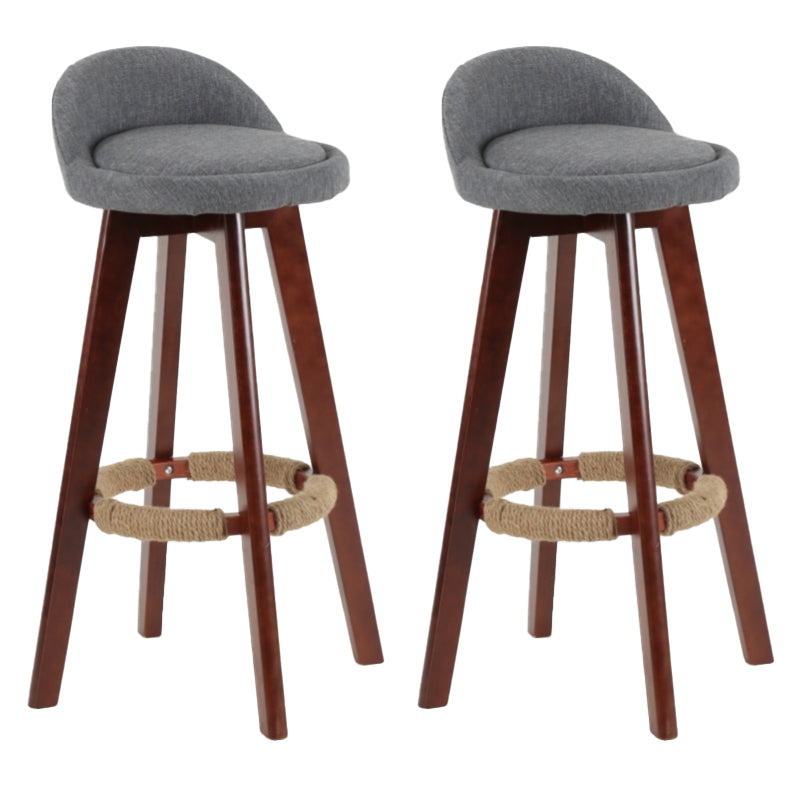 Scandinavian Matte Finish Upholstered Counter Height Stool Footrest Home Barstool