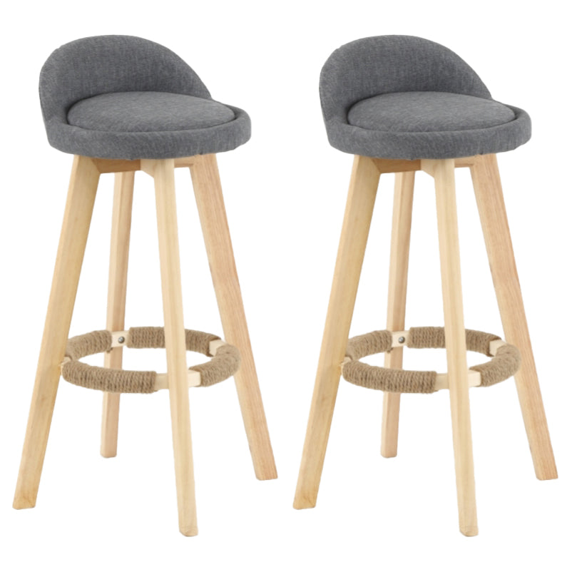 Scandinavian Matte Finish Upholstered Counter Height Stool Footrest Home Barstool