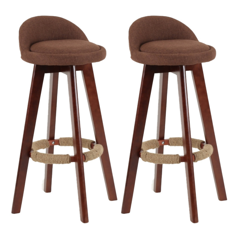 Scandinavian Matte Finish Upholstered Counter Height Stool Footrest Home Barstool