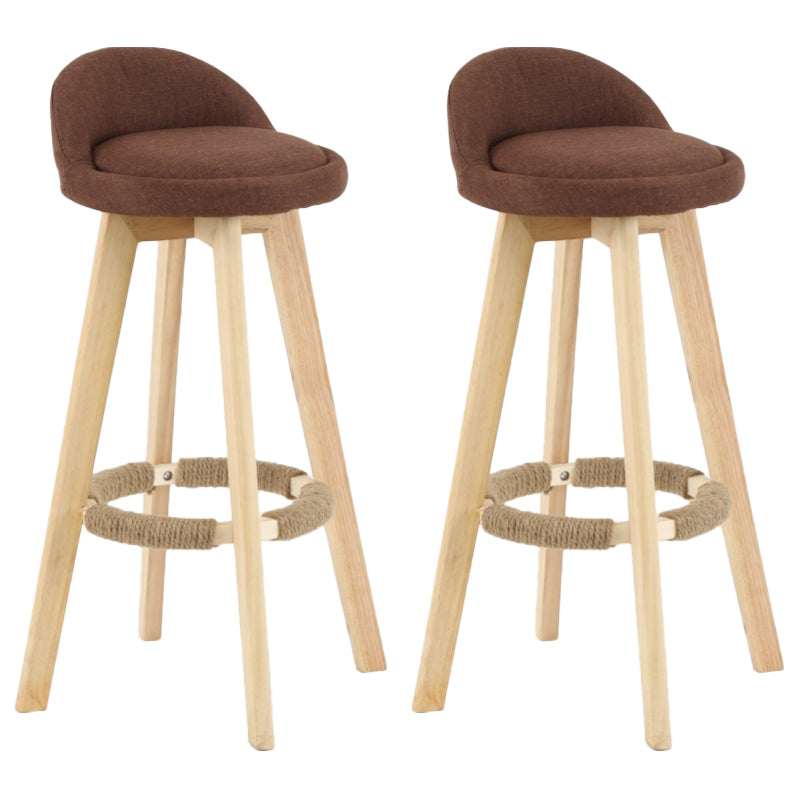 Scandinavian Matte Finish Upholstered Counter Height Stool Footrest Home Barstool