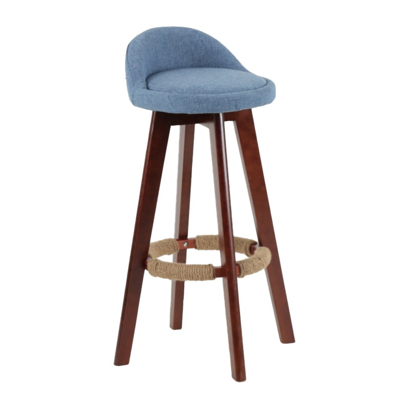 Scandinavian Matte Finish Upholstered Counter Height Stool Footrest Home Barstool
