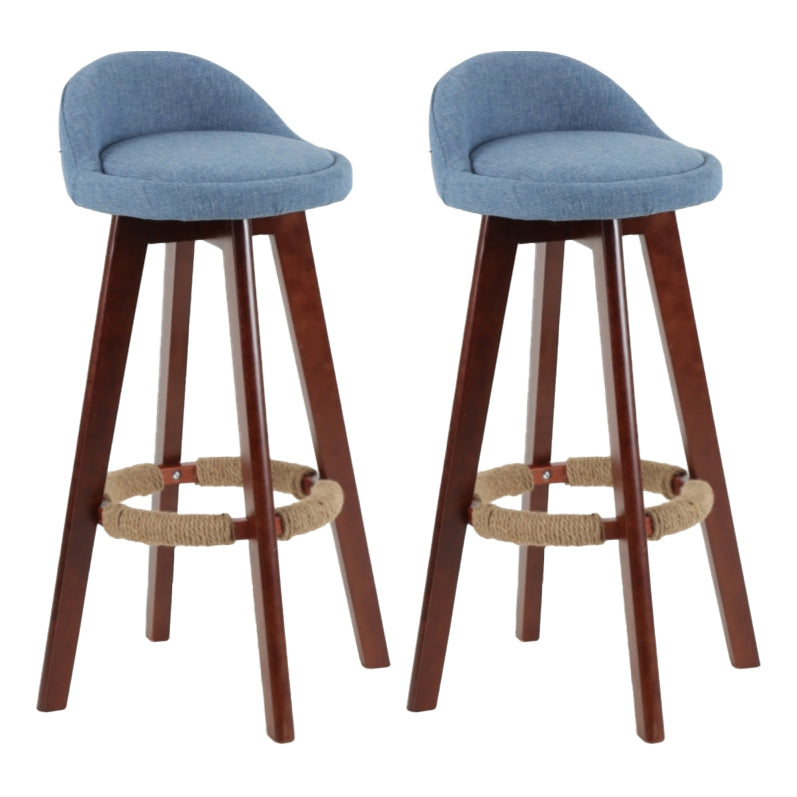 Scandinavian Matte Finish Upholstered Counter Height Stool Footrest Home Barstool