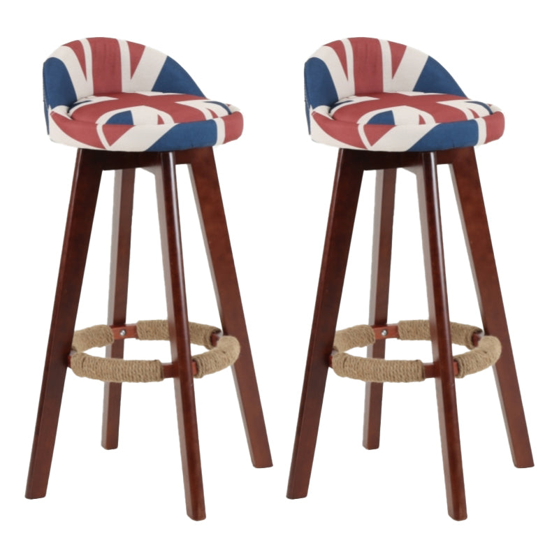 Scandinavian Matte Finish Upholstered Counter Height Stool Footrest Home Barstool