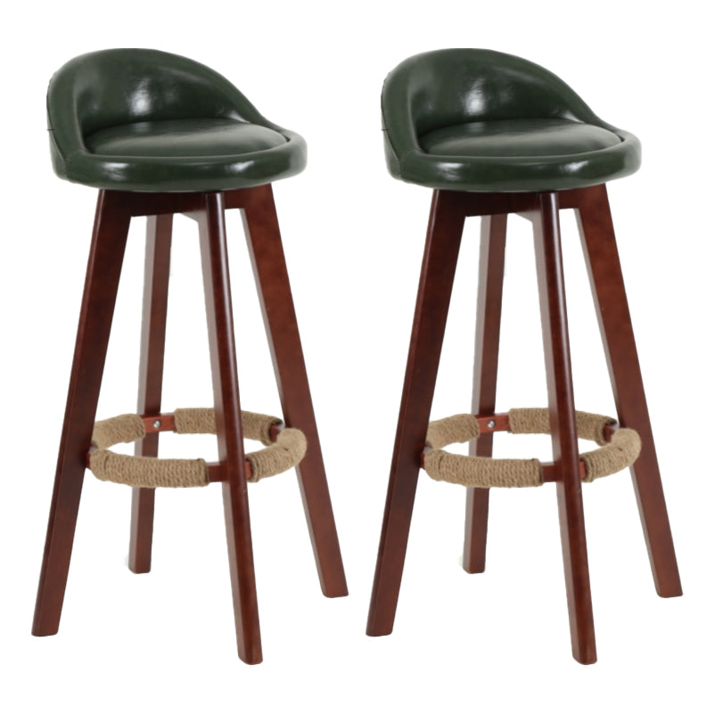 Scandinavian Matte Finish Upholstered Counter Height Stool Footrest Home Barstool