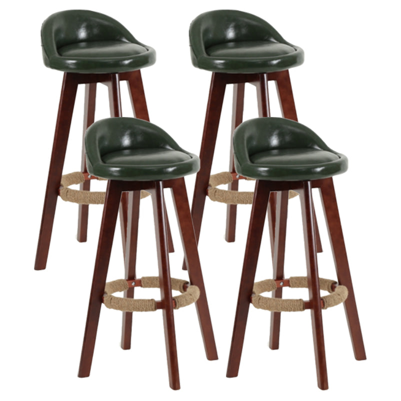 Scandinavian Matte Finish Upholstered Counter Height Stool Footrest Home Barstool