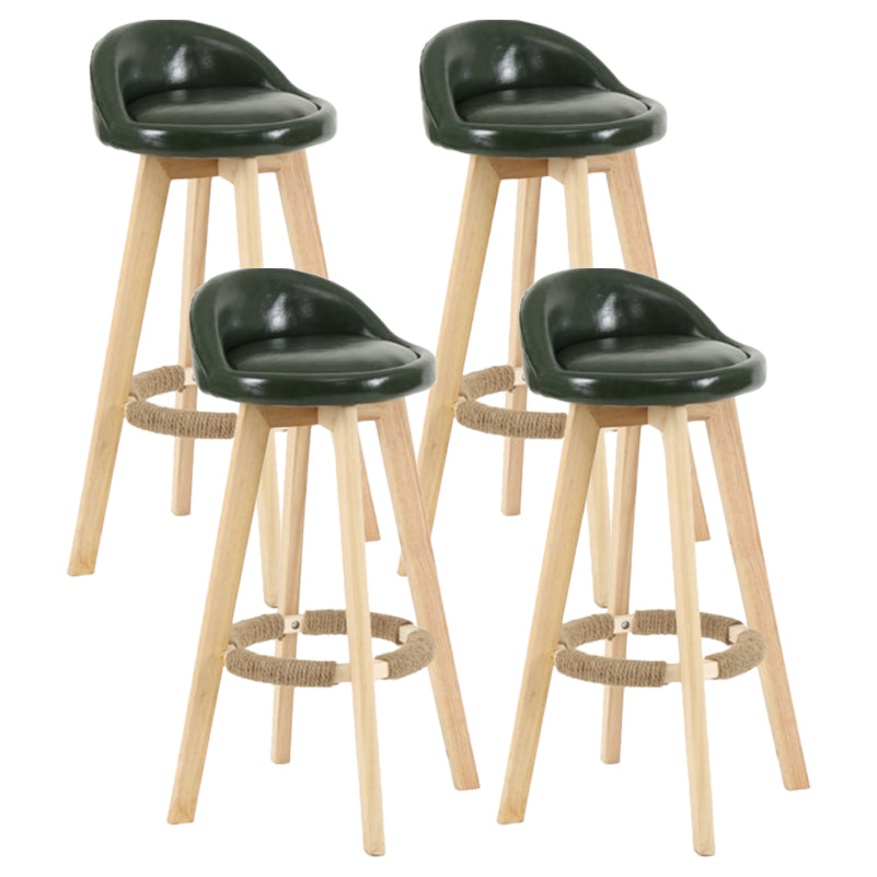 Scandinavian Matte Finish Upholstered Counter Height Stool Footrest Home Barstool