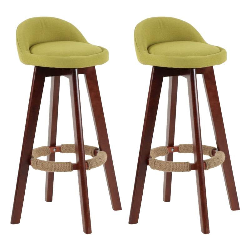 Scandinavian Matte Finish Upholstered Counter Height Stool Footrest Home Barstool