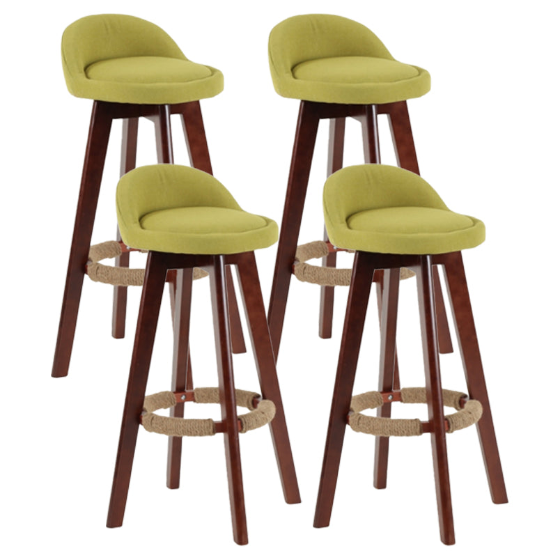 Scandinavian Matte Finish Upholstered Counter Height Stool Footrest Home Barstool