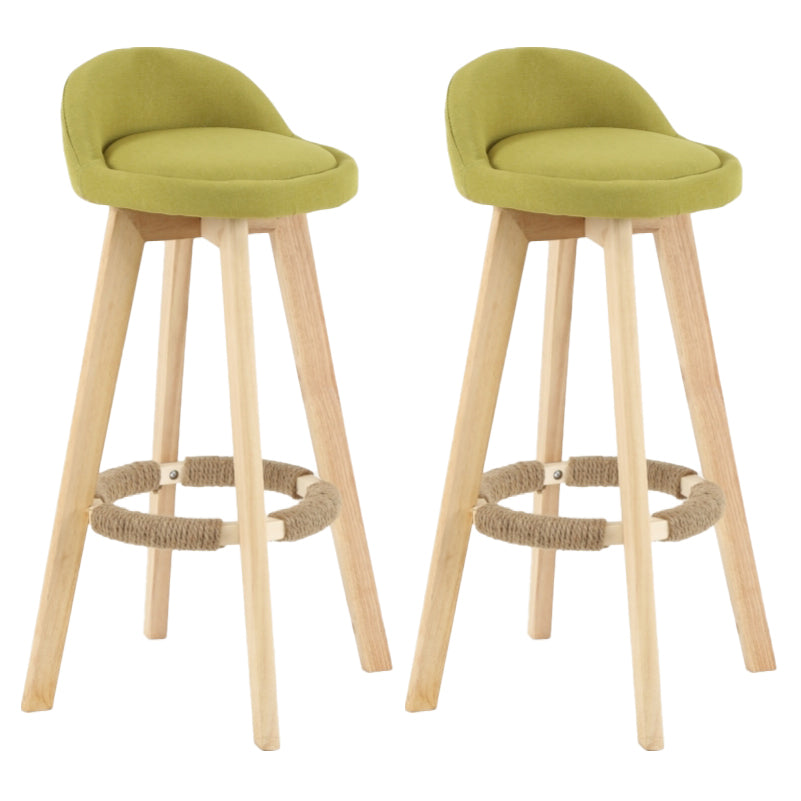 Scandinavian Matte Finish Upholstered Counter Height Stool Footrest Home Barstool