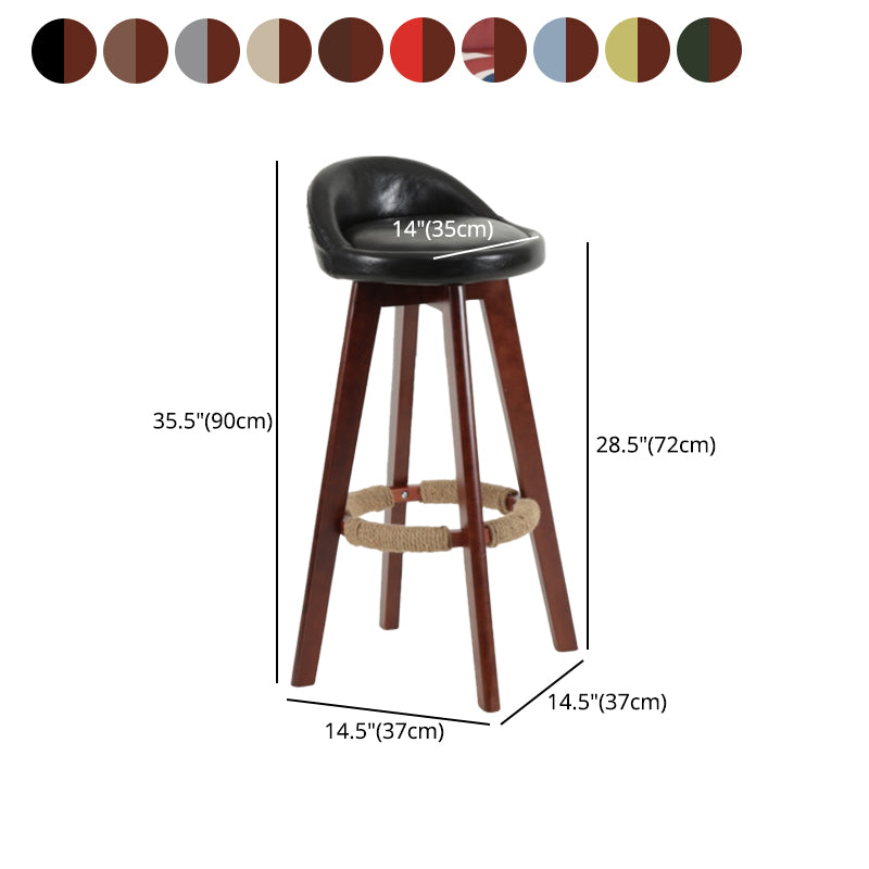 Scandinavian Matte Finish Upholstered Counter Height Stool Footrest Home Barstool