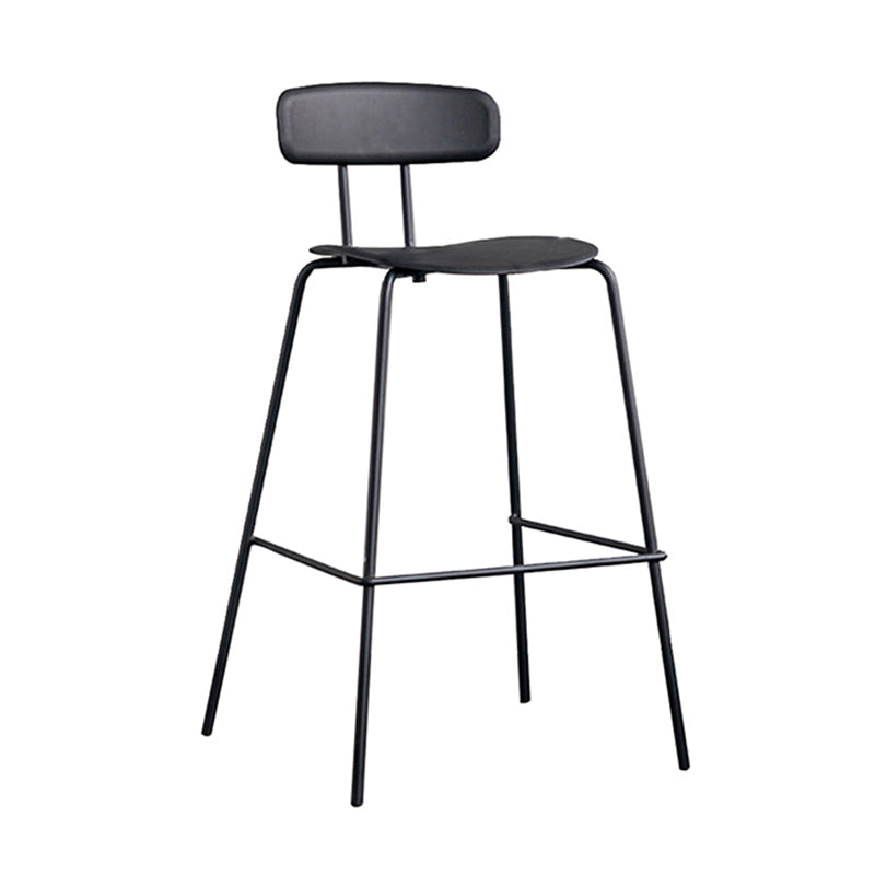 Scandinavian Milk Tea Shop Footrest Stool Matte Finish Iron Bar Stool