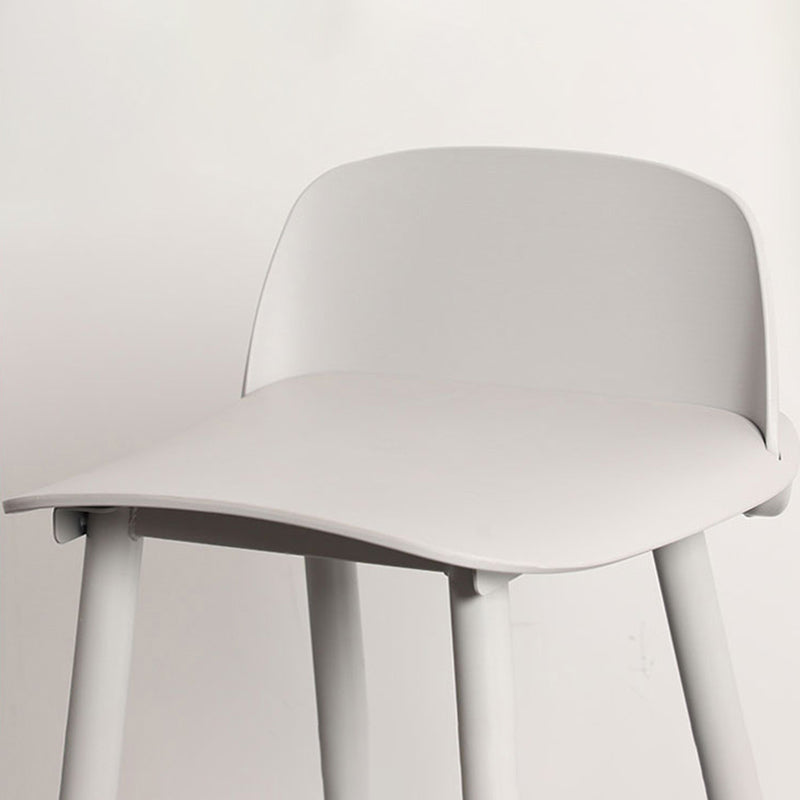 Nordic Armless Backrest Counter Stool Iron Cafe Bar Stool with Acrylic Seat