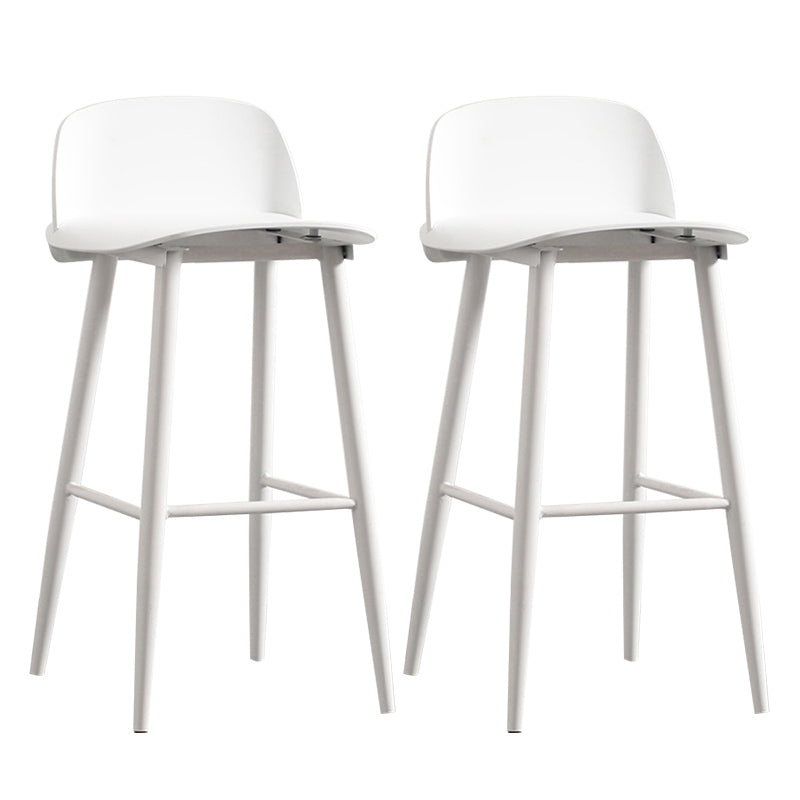 Nordic Armless Backrest Counter Stool Iron Cafe Bar Stool with Acrylic Seat