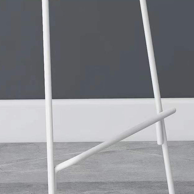 Contemporary Bar-stool Plastic Counter Bar Stool with Metal Legs for Kitchen