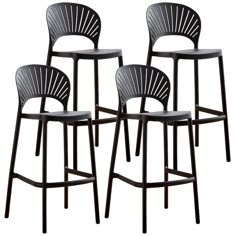 Modern Bar-stool Plastic Counter Bar Stool with Plastic Legs for Kitchen
