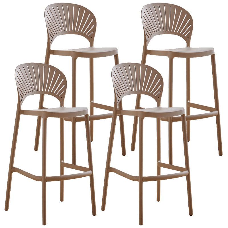 Modern Bar-stool Plastic Counter Bar Stool with Plastic Legs for Kitchen