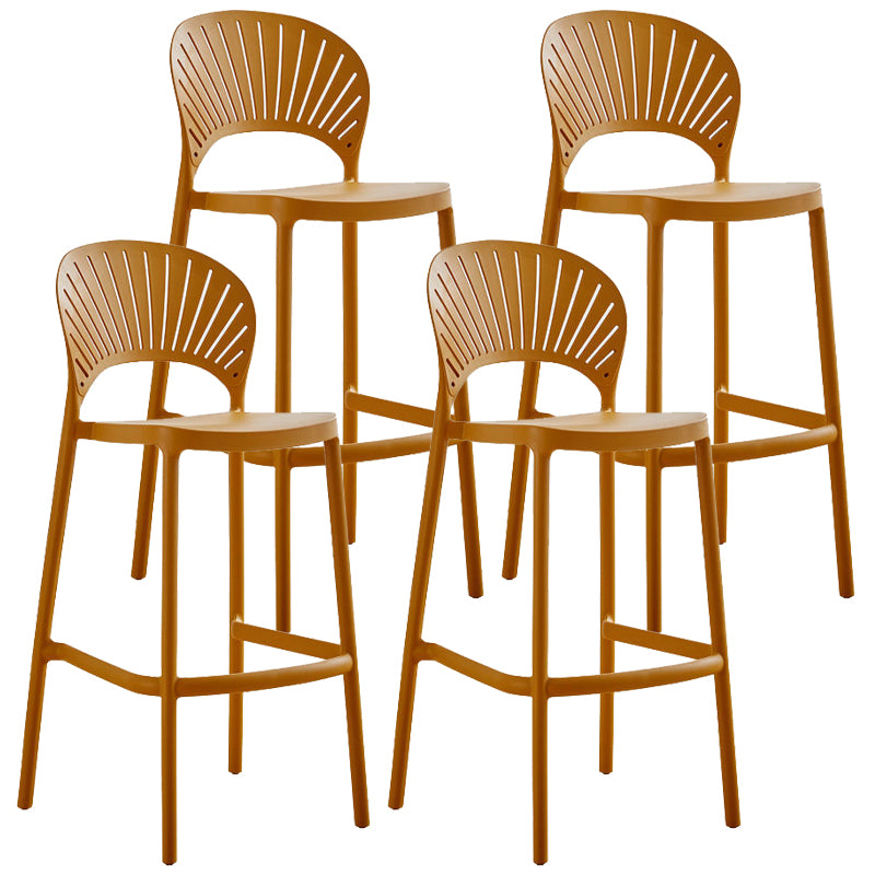 Modern Bar-stool Plastic Counter Bar Stool with Plastic Legs for Kitchen