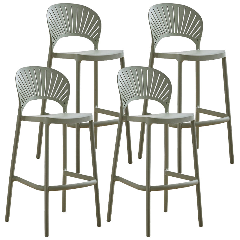 Modern Bar-stool Plastic Counter Bar Stool with Plastic Legs for Kitchen