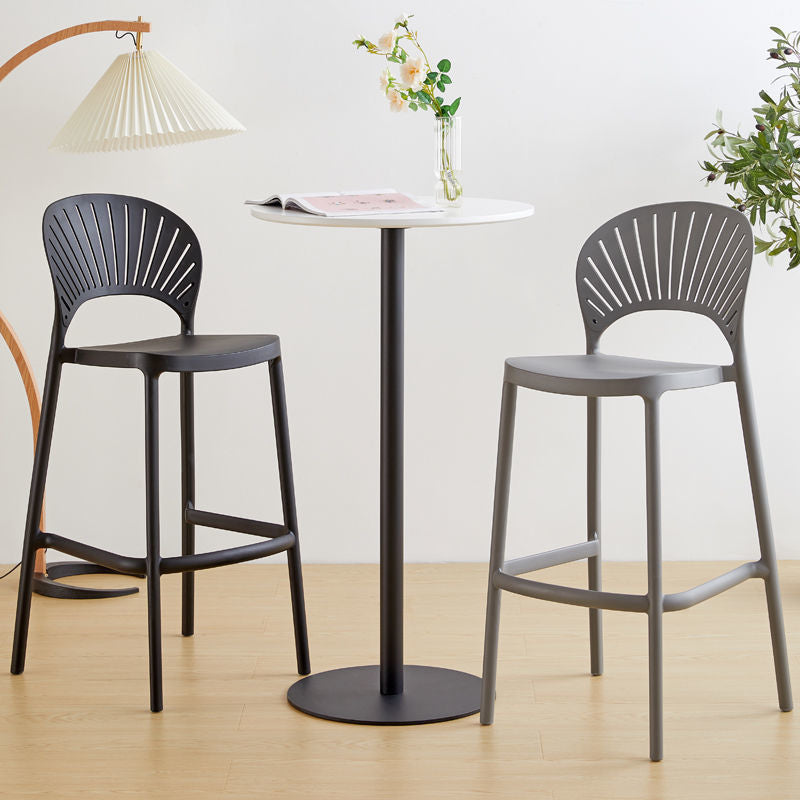 Modern Bar-stool Plastic Counter Bar Stool with Plastic Legs for Kitchen