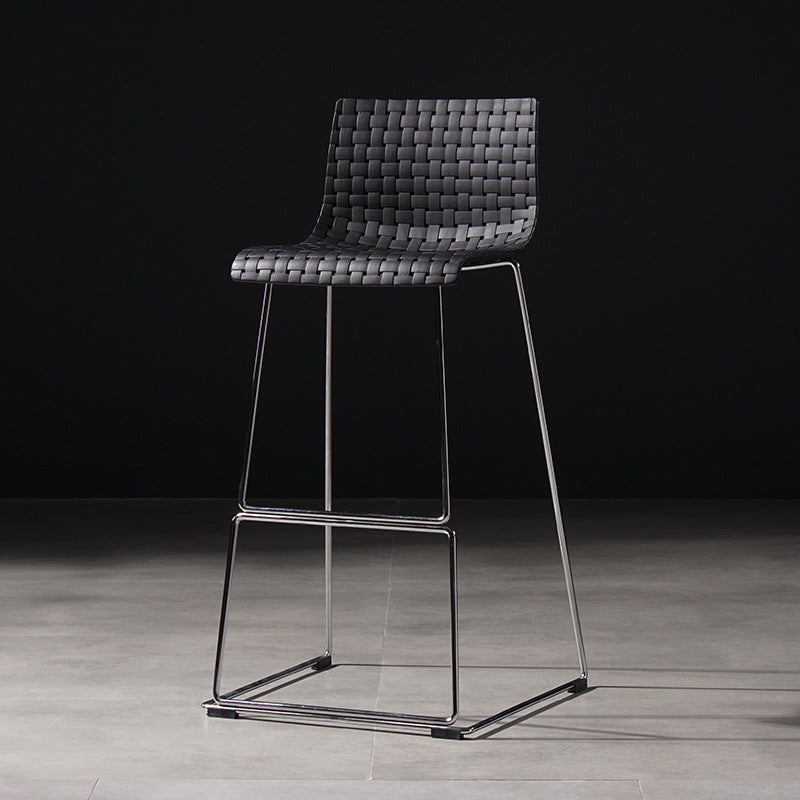 Modern Bar-stool Plastic Counter Bar Stool with Metal Legs for Kitchen