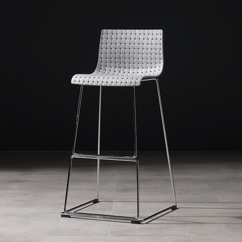 Modern Bar-stool Plastic Counter Bar Stool with Metal Legs for Kitchen