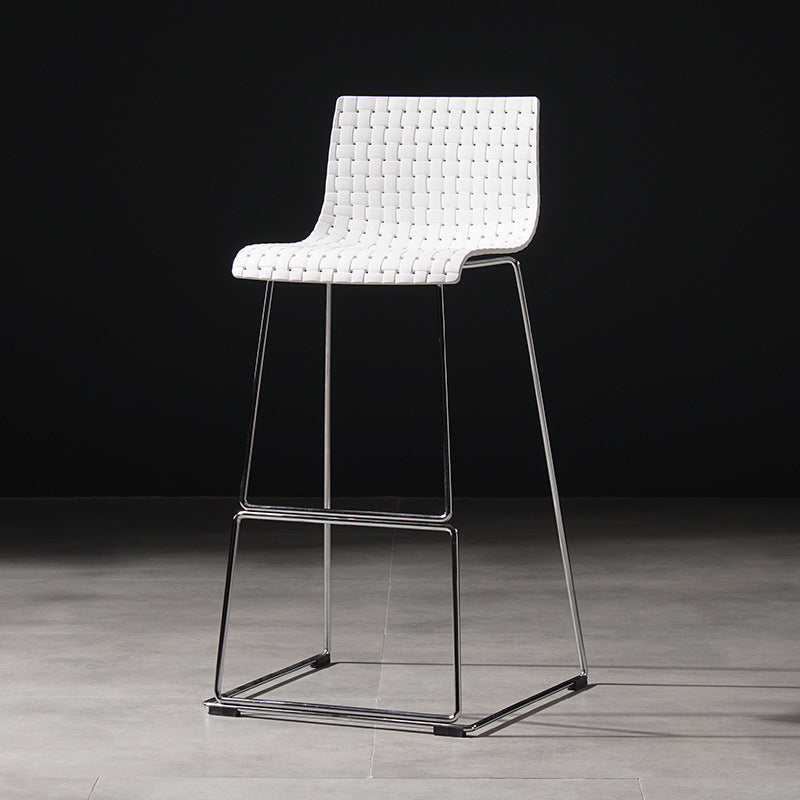 Modern Bar-stool Plastic Counter Bar Stool with Metal Legs for Kitchen