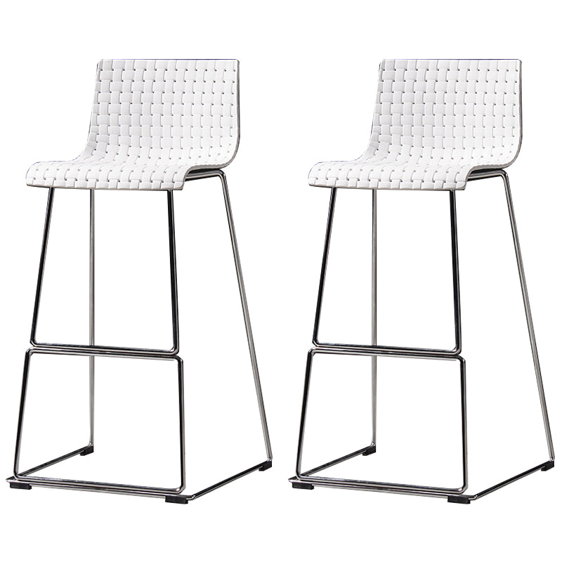 Modern Bar-stool Plastic Counter Bar Stool with Metal Legs for Kitchen