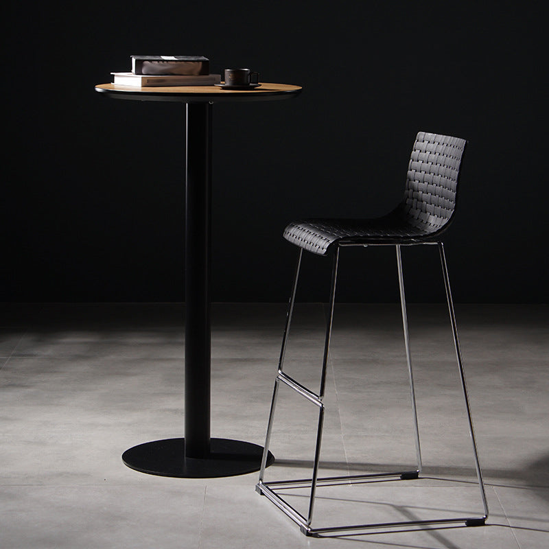 Modern Bar-stool Plastic Counter Bar Stool with Metal Legs for Kitchen