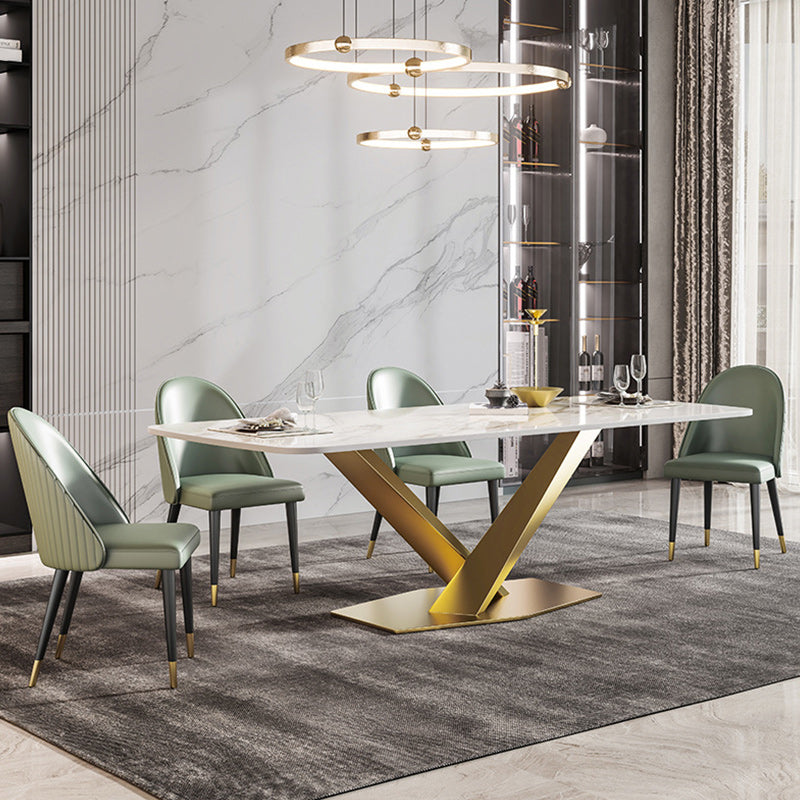 Nordic Glam 1/2/3/4/5/7 Pieces Dining Set Sintered Stone Dining Table Set for Kitchen