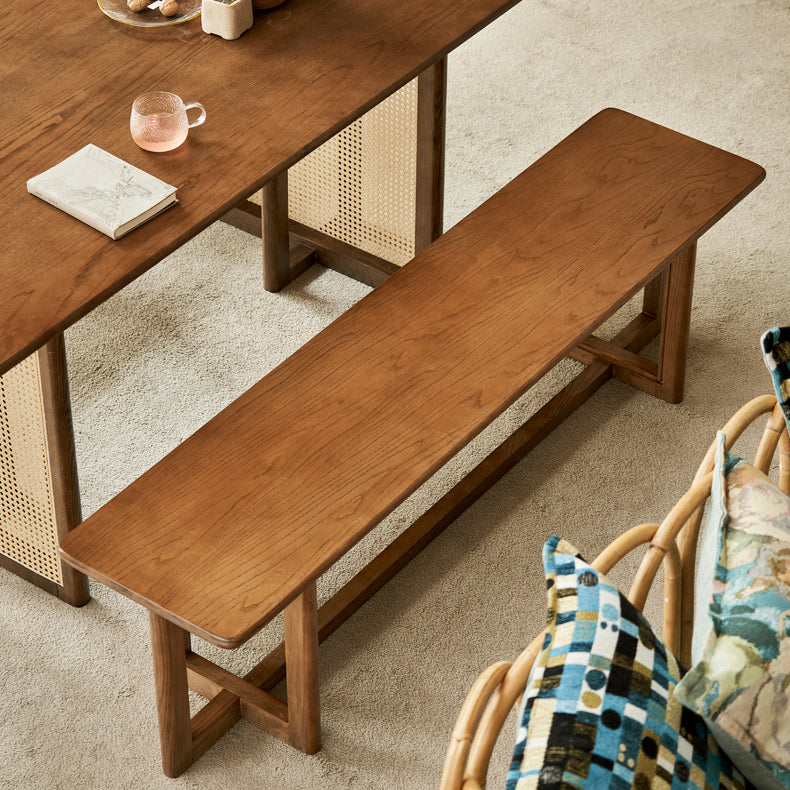 Rectangle Dinette Table Simplicity Style Solid Wood Dinner Room Kitchen Table