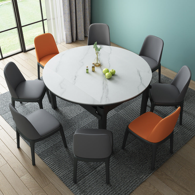 Stone Top Dining Table Contemporary Round Dining Table with 4 Legs