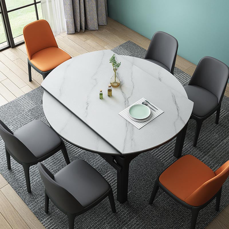Stone Top Dining Table Contemporary Round Dining Table with 4 Legs