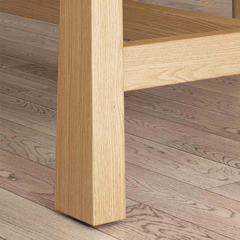Contemporary Natural Wood Table Pine Rectangle Dining Table with Trestle