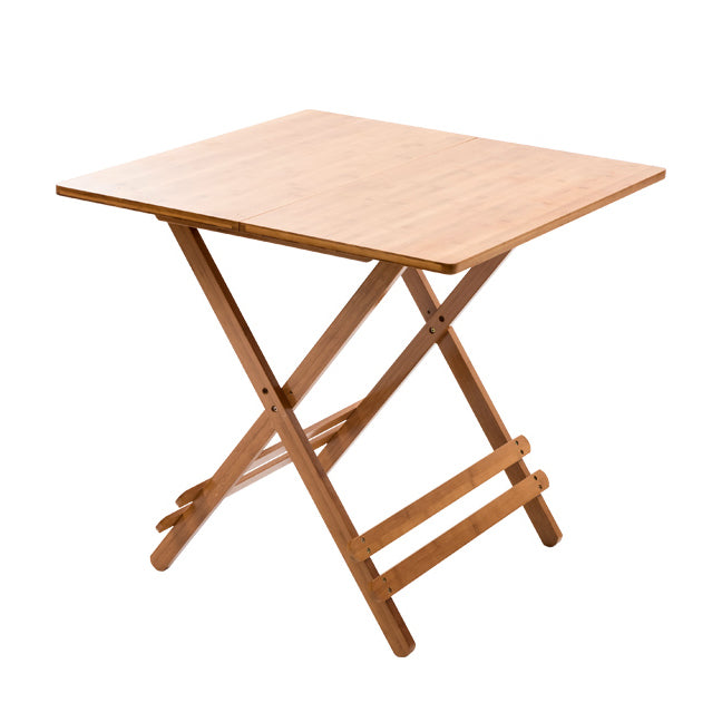 Contemporary Natural Wood Table Bamboo Home Dining Table with Pedestal