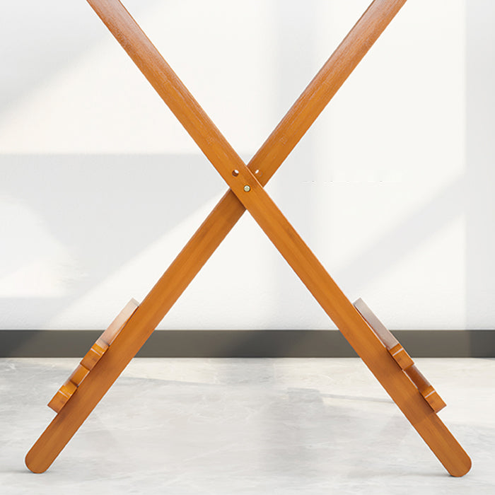 Contemporary Natural Wood Table Bamboo Home Dining Table with Pedestal