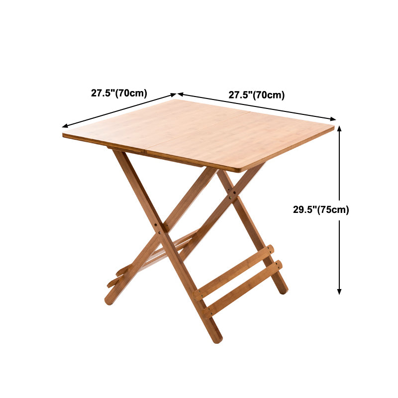 Contemporary Natural Wood Table Bamboo Home Dining Table with Pedestal