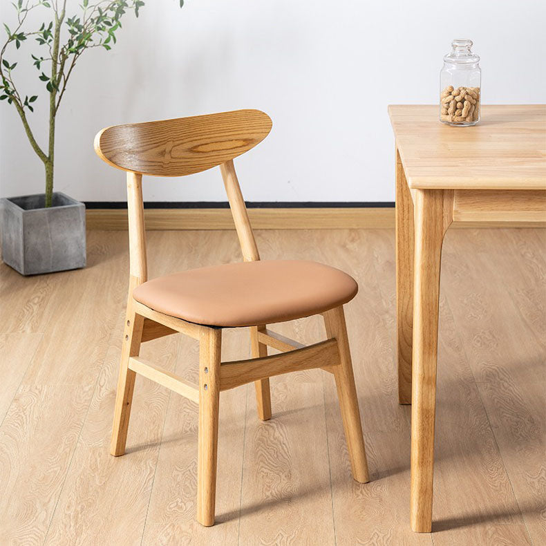 Wood Industrial Kitchen Dining Room Chair Open Back Side Chair