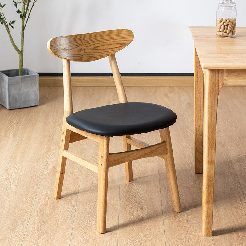 Wood Industrial Kitchen Dining Room Chair Open Back Side Chair