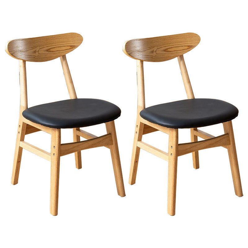 Wood Industrial Kitchen Dining Room Chair Open Back Side Chair