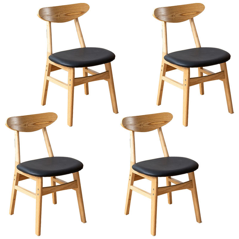 Wood Industrial Kitchen Dining Room Chair Open Back Side Chair