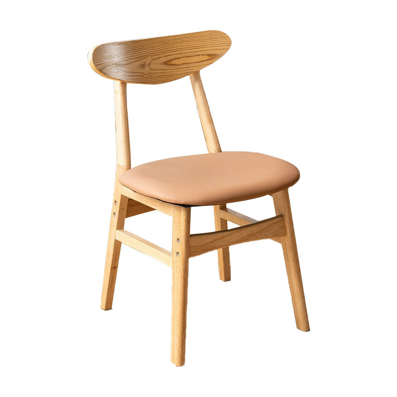 Wood Industrial Kitchen Dining Room Chair Open Back Side Chair