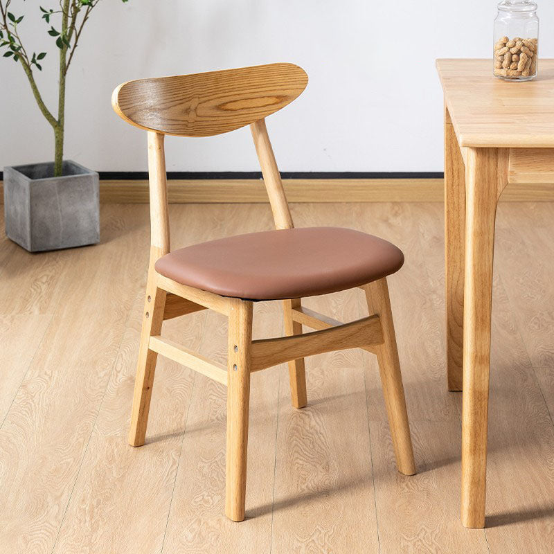Wood Industrial Kitchen Dining Room Chair Open Back Side Chair