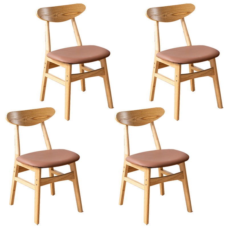 Wood Industrial Kitchen Dining Room Chair Open Back Side Chair