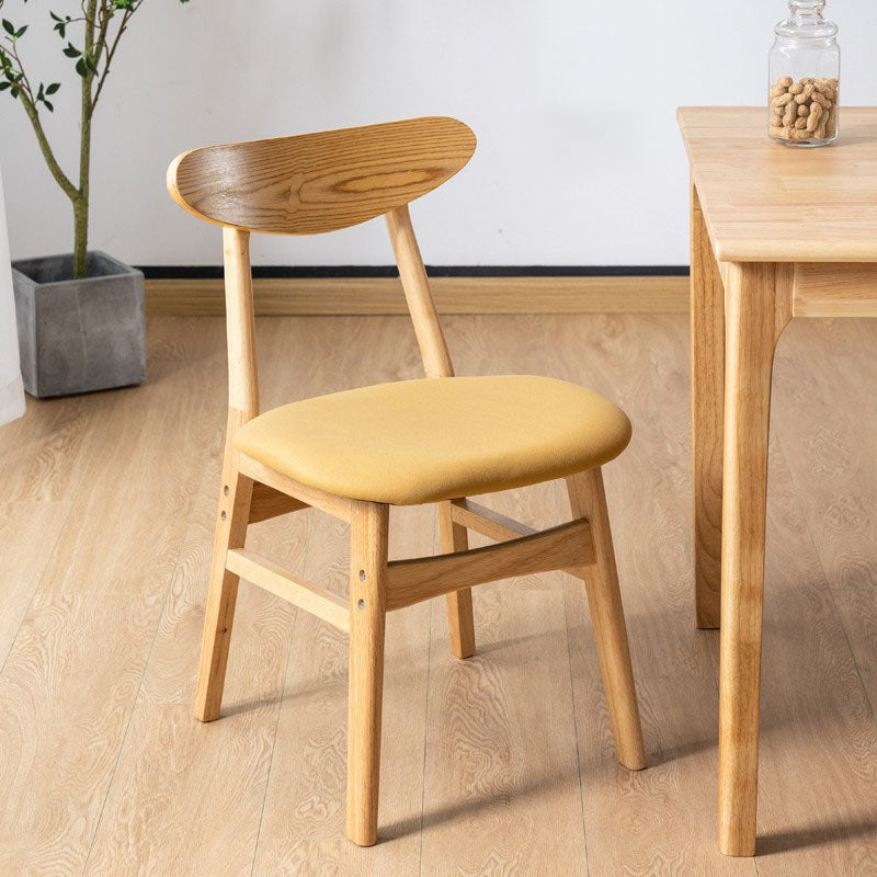 Wood Industrial Kitchen Dining Room Chair Open Back Side Chair