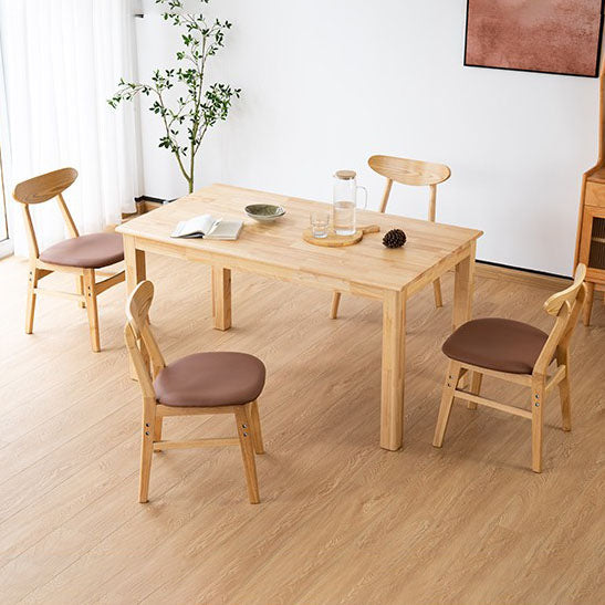 Wood Industrial Kitchen Dining Room Chair Open Back Side Chair